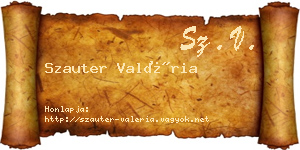Szauter Valéria névjegykártya